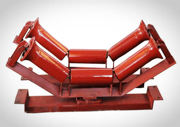 摩擦上调心支架托辊组 摩擦上调心支架托辊组